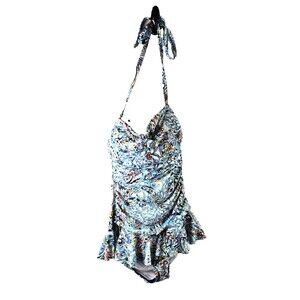 Lauren Ralph Lauren One-Piece Women's sz 12 Swimsuit Paisley Halter